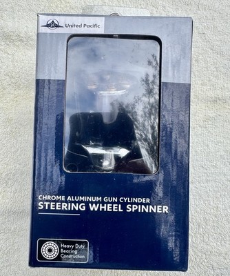 United Pacific 70106 Steering Wheel Spinner Chrome  Aluminum Gun Cylinder  NEW