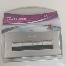 Radio Shack 4-Way Stereo A/V Selector 15-1983 New Sealed
