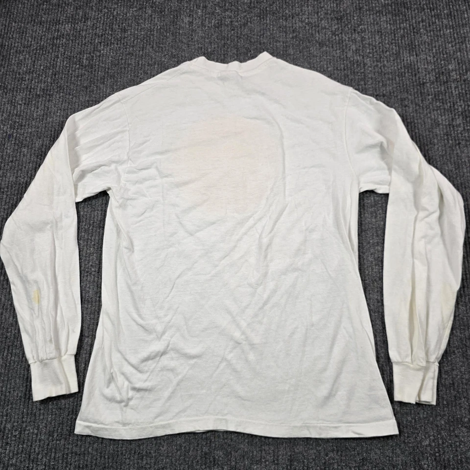 Camisa Leland Croquet Club De Colección Para Hombre Grande Blanca Gráfica Manga Larga Años 90 Foto 2 de 4