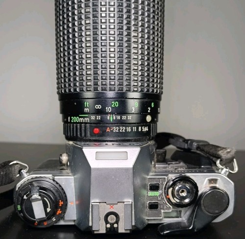 Pentax Super Program 35mm Camera w/ Tou Five Star f 200mm Lens - Picture 7 of 12