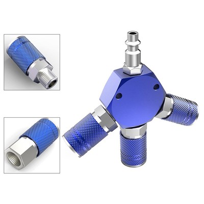Industriequalität 3 Wege Luftkompressor Splitter mit Easy Connect Design