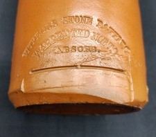 Antique J. Bourne & Son Stoneware Master Ink Bottle 7.5" Tall