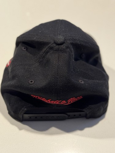 Chicago Bulls Mitchell & Ness NBA Black Snapback Hat Cap Hardwood Classics - Picture 6 of 11