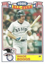 #15 Wade Boggs - Boston Red Sox - 1987 Topps - 1986 All-Star Game Commemorative