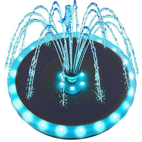 Solar Fountain Matte Panel with 4000 mAH Battery, 4W Bird Bath Fountains Sola...