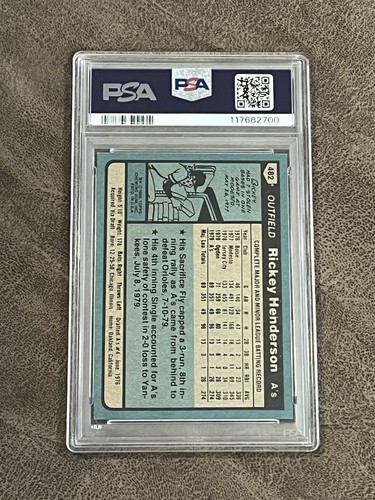 1980 Topps Rickey Henderson #482 PSA 7 NM A’s HOF Legend Rookie RC!! - Picture 2 of 2