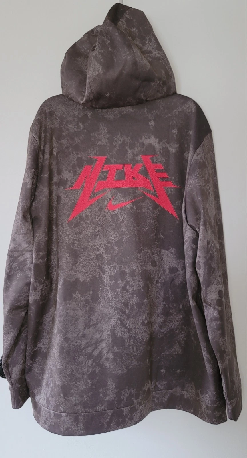 Nike Therma-Fit Hoodie Sweatshirt Full Zip Gray Brown Camo Metallica 2xlt