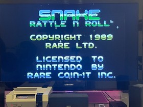 Snake Rattle 'n' Roll (Nintendo NES, 1990) Aut&eacute;ntico y Probado - NTSC-U/C