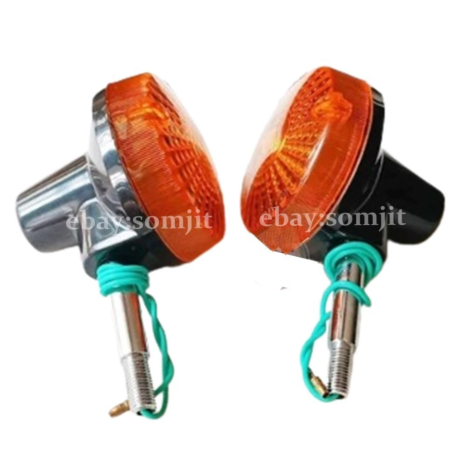 Juego de 2 luces de señal de giro trasera ámbar para Suzuki TS100 TS125 TC100,125 Foto 2 de 4