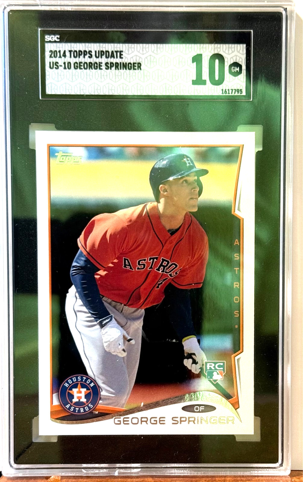2014 Topps Update US-10 George Springer SGC Gem Mint 10 Houston Astros
