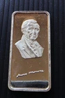 1 TROY OZ .999 Fine Silver Vintage  PRESIDENTIAL ART BAR   Hamilton Mint
