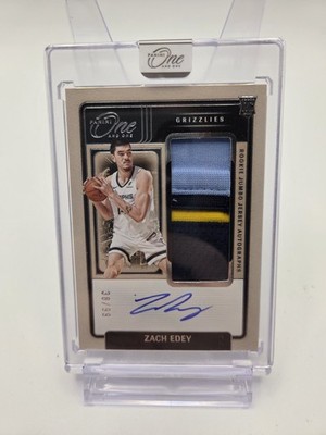 Panini One & One Zach Edey Rookie Jumbo Patch Autograph 38/99 On Card Auto