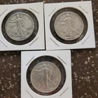 Lot of 3 Walking Liberty Half Dollars 90% Silver lot#7