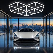 Hexagon Garage LED Lights - Super Bright 27-Pack, 6500K Cool White for Auto Repa