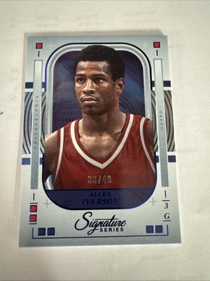 Allen Iverson 2025-26 Panini Signature Series 33/49 Blue 76ers #89