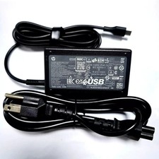 Genuine 65W USB C Type C AC Adapter Charger for HP EliteBook x360 830 840 850 G5