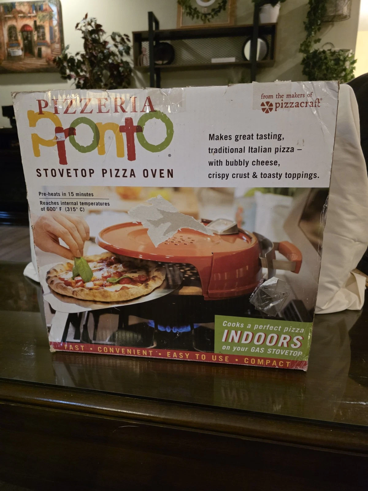 Pizzacraft Pizzeria Pronto Gas Stovetop Home Pizza Craft Stone Oven PC0600 NEW
