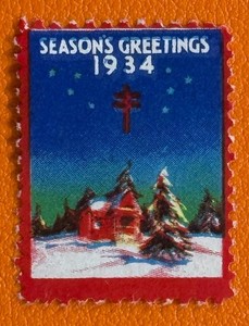 1934 Great Britain Christmas Seal Tuberculosis TB Cinderella Poster Stamp