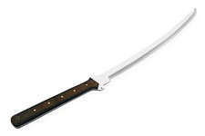 Long Fixed Blade Knife with Leather Sheath - Decorative Display Replica Style