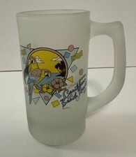 Vintage Disney World WDW Caribbean Beach Resort Beer Mug Frosted Glass Parrots 