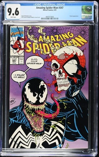 Amazing Spider-Man #347 CGC 9.6 White Pages Venom Appearance Marvel