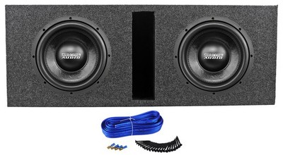 (2) Sundown Audio SA-10 D2 Classic 10'' 1000w Subwoofers+Vented Sub Box Enclosure