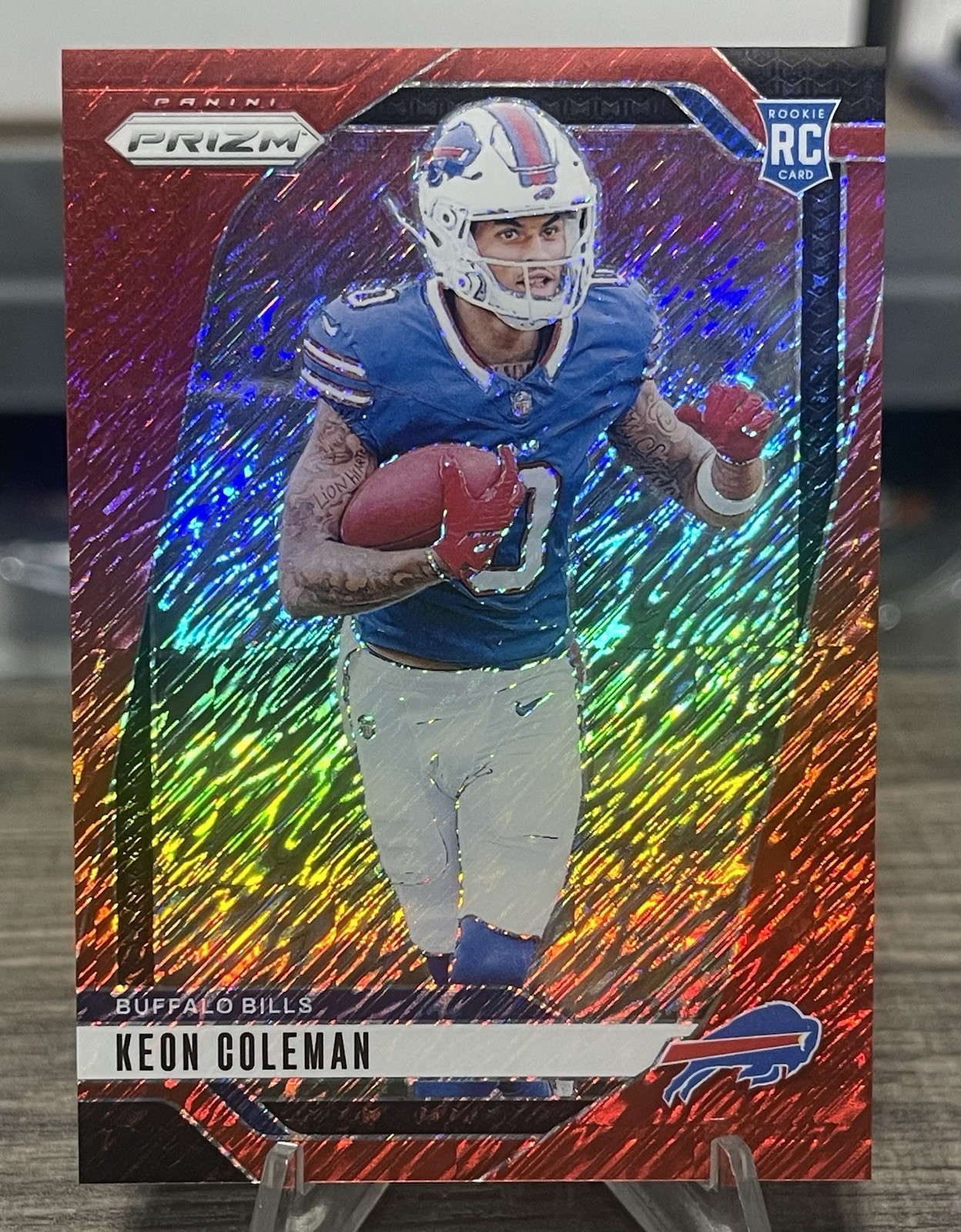 2024 Panini Prizm Keon Coleman #362 Red Shimmer Prizm /35 (RC) Buffalo Bills SSP