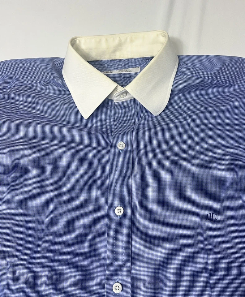 Camisa de vestir Turnbull & Asser azul puño francés Inglaterra para hombre 16. Foto 2 de 4