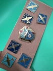 Vintage Set Of 7 USSR Soviet MILITARY Airplane pins WW2 Air Force fighter planes
