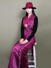 Tibetan ethnic jacket sleeveless Kangba Bola skirt Guozhuang women Xizang