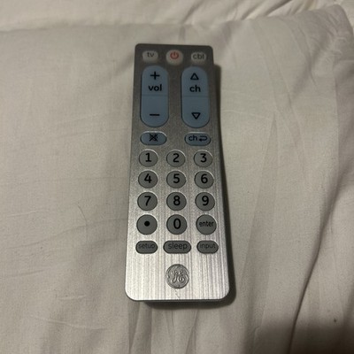 GE 2-Device Big Button Universal TV Remote Control in Silver, 69882