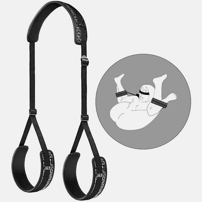 Bondage Leg Straps Thigh cuffs Restraints Belt Body Harness Adults Couple Black