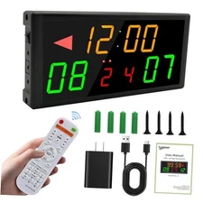 Portable Digital Scoreboard with Shot Clock,Multiple Sport Electronic 