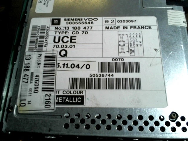 Radio Opel Signum 2.2 Z-c/s 13188477 12 Monate Garantie Sofortversand - Bild 2 von 4