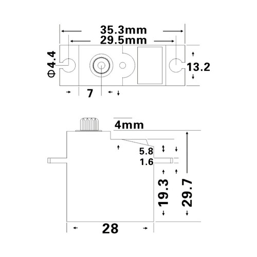 JX BLS-HV7132MG 32KG 180 Degrees HV High Steel Gear Digital Brushless RC Servo - Picture 3 of 10