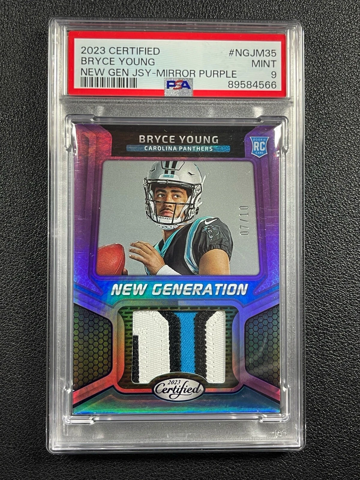Bryce Young Panini Certified New Generation Jersey #NGJM35 Mirror Purple