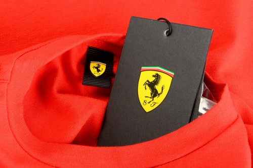 Scuderia Ferrari Boys Red Organic Cotton Crewneck Short Sleeve T-Shirt - Picture 4 of 4