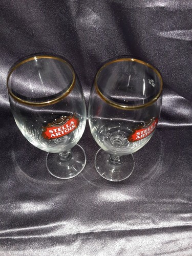 Set of 2 Stella Artois Beer Pub Glasses 33 CL Chalice Goblet - Picture 3 of 3