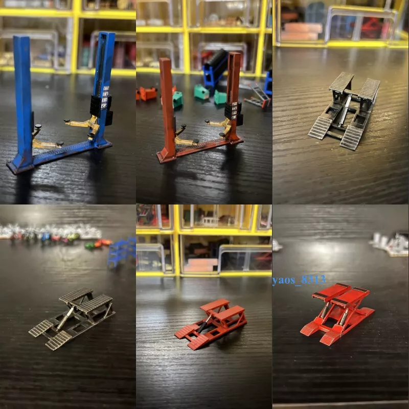 1 64 Scale Lift Car Model Miniature Scene Repair Factory Tool eBay