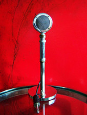 Vintage RARE 1930s Presto D7 / Astatic D2 crystal microphone w period stand D104