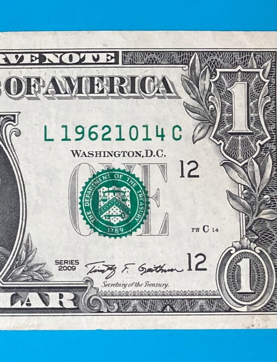 1962 October 14 : L 19621014 C BIRTHDAY Note $1 One Dollar