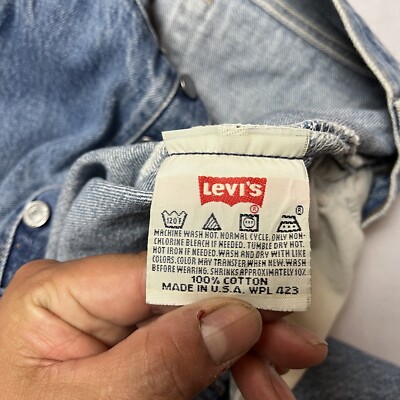 Vintage 90s Levi's 501XX Denim Jeans Made In USA 36x40 Fit 33x35