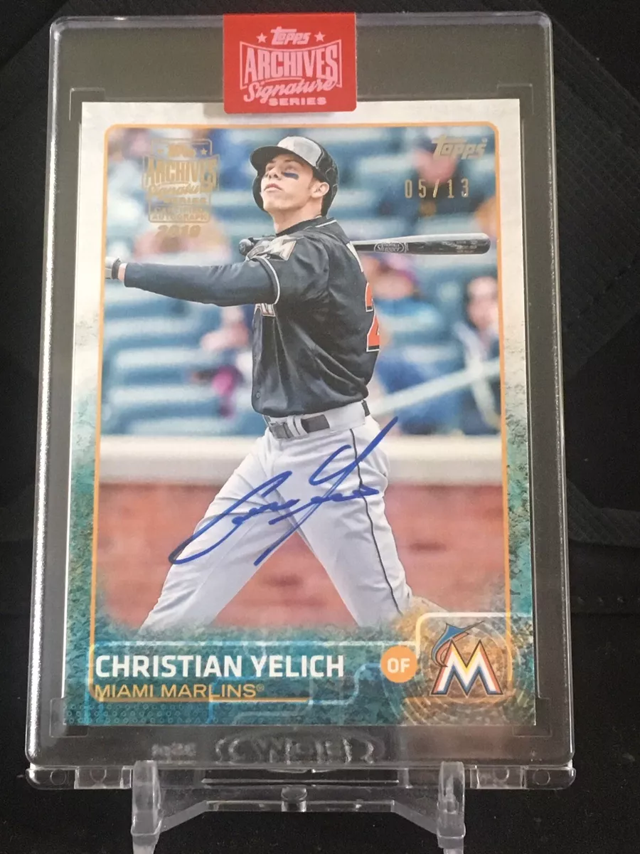 2019 Topps Archives Signature Series CHRISTIAN YELICH Auto #'d /13 SSP