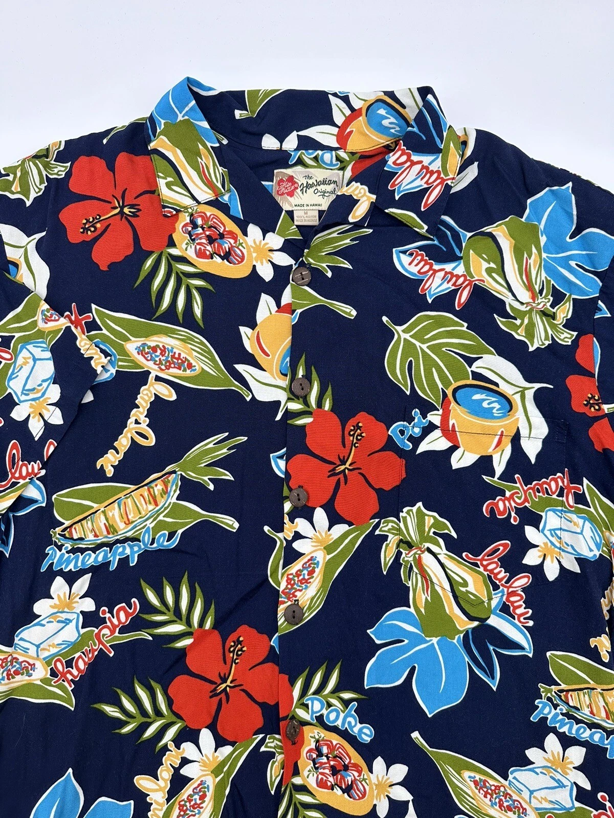 Hilo Hattie The Hawaiian Original Mens Button Front Shirt Size M Floral