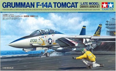 Tamiya 1/48 No.122 Grumman F-14A Tomcat (late model) launch set 61122 JPN ８【New】