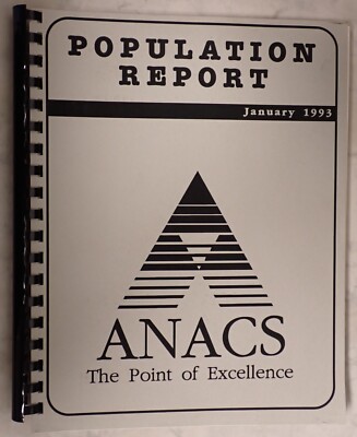 Scarce Old ANACS Population Report January 1993