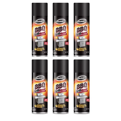 HOME SELECT BARBECUE BBQ GRILL CLEANER SPRAY GREASE DISSOLVES BURNED-ON 10 oz (6 PACK)