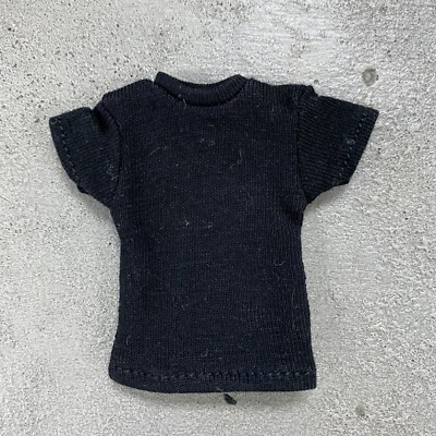 MO-SL-BK: 1/12 Black T-Shirt for 6'' slim action figure body