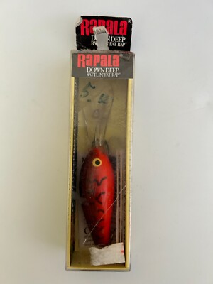 Vintage Rapala Down Deep Rattlin Fat Rap Crankbait Color Orange Crawdad
