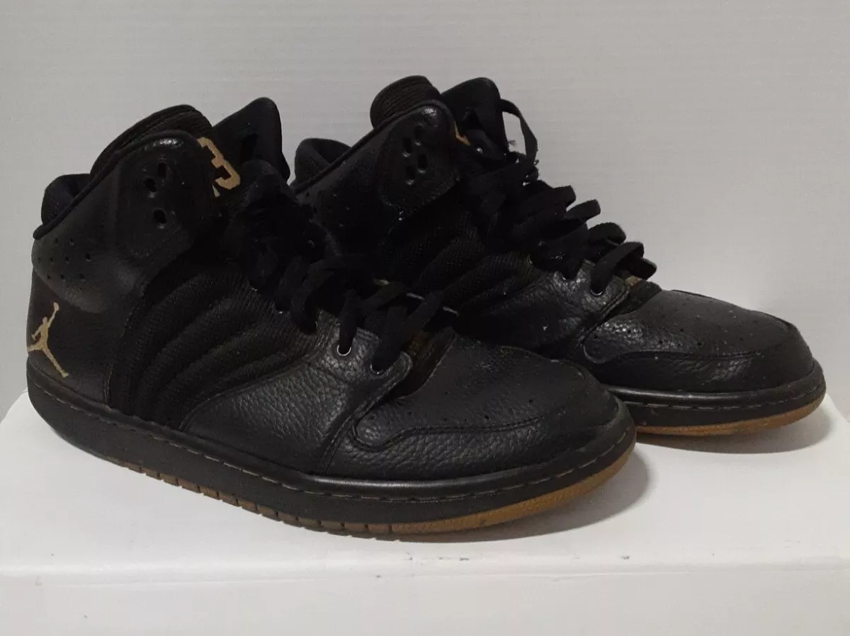 Nike Air Jordan 1 Flight 4 Premium Black Gold 838818 070 Size 11